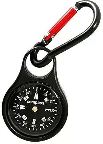 Eidyer Kompass mit Schlüsselanhänger, Karabiner-Kompass, Taschenkompass, Orientierungskompass, Reisezubehör für Outdoor Camping, Sport Wandern, Navigation, Outdoor