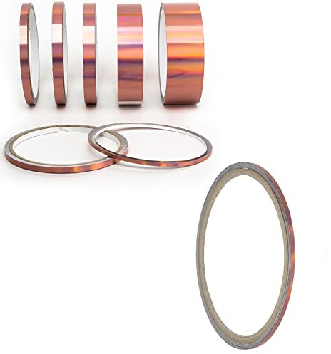 Oilslick Zierstreifen Sticker Fahrzeug Tuning Aufkleber Seitenstreifen Hologramm Klebebänder Design Stripes Regenbogen Effekt Zierband Folie Modellbau Basteln (2 mm, Hologramm Rose)