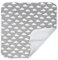 Balbina® Wickelunterlage aus Baumwolle weiche Wickeltischauflage für Wickelkommoden waschbar 60x70 I Wolken auf Grau