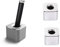 TopHomer Mini-Stifthalter für Schreibtisch, Aluminiumlegierung, Stiftständer, Desktop, kreative Verzierung, Desktop-Organizer für Büro, Schule, Zuhause, Zahnbürstenhalter, 3 Stück, Silber