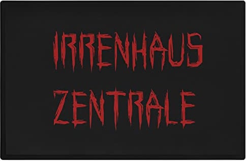 Trendation - Irrenhaus Zentrale Lustige Fußmatte Fussabtreter Geschenkidee Nachbarn Fußmatte mit Humor