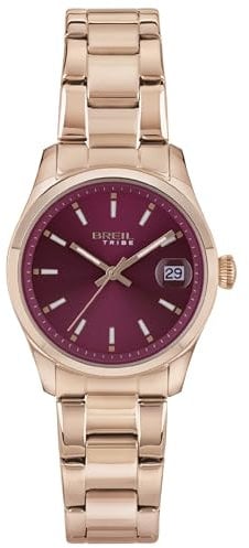 Breil, Collezione Classic Elegance, Orologio Donna in Acciaio IP Rose, Movimento al Quarzo Solo Tempo, Quadrante Light Purple, Resistente all'Acqua, Cassa 32 mm, Rose Gold-Light Purple