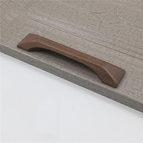 Griff Eiche Massivholz Schubladengriff Möbelgriff Holzgriff,natur möbelgriff eiche,Holz Natürliche Holzschubladenknöpfe Kommode Holztürgriffe,griffe kleiderschrank (64mm(2.5in),Black walnut)