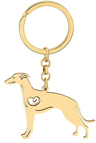 LONYOO Edelstahl niedlichen Hund Schlüsselanhänger Haustiere Hund Geschenke für Hundeliebhaber Frauen Mädchen Welpe Ringe Auto Schlüssel Geldbörse Charms