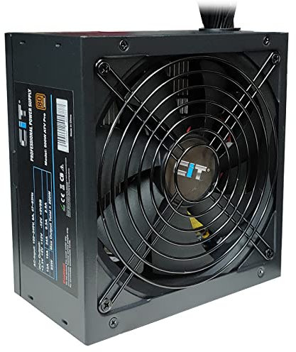 JUSTOP CIT 80 Plus 500W ATX PC Power Supply PSU With 14CM Large Fan And 2 x PCI-E / 6 x SATA / 24-PIN / 4+4-PIN 12V / 2 x MOLEX / 1 x Floppy, Ryzen And Intel 13 Gen Ready