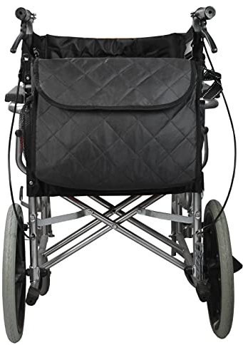 Wheelchair Backpack Bag, Wheelchair Bag,6Colors - Large Tote Accessory to Hang on Back- Lightweight, Wheelchair Storage Organizers for Walkers, Rollators, Scooters (schwarz)