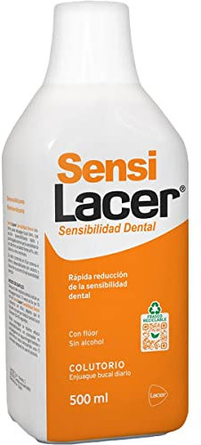 LACER Sensilacer collutorio giornaliero con fluoro e senza alcool riduce la sensibilità dentale flacone 500 ml