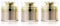 Voyyphixa 3Pcs 30ml Airless Moisturiser Dispenser Travel Vacuum Pump Jars Empty Refillable Travel Cream Bottle for Lotions, Creams, Makeup (Gold)