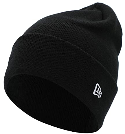 New Era NE Essential Black Cuff Knit Beanie - One-Size