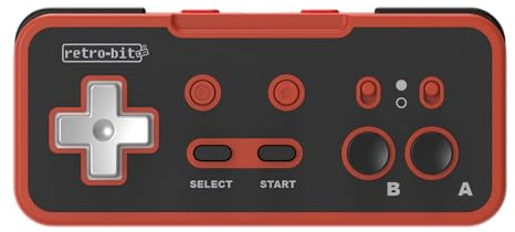 Retro-Bit Origin8 2.4 GHz Wireless Controller For Nintendo Switch & NES - USB & NES receivers included - Red & Black