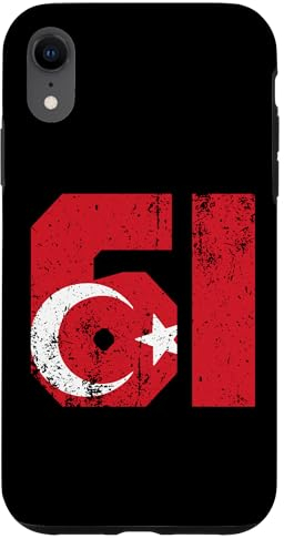 Hülle für iPhone XR Trabzon 61 Memleket Türkei Fahne Geschenkidee