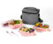 Lille Home 3-stöckige Bento-Lunchbox aus Edelstahl, 2,45 l, auslaufsicherer Lunchbehälter mit 5 Fächern für Erwachsene und Kinder