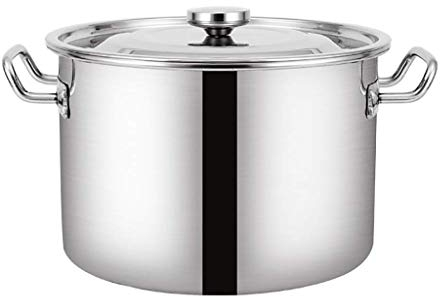 OQHAIR Pentola Multiuso Pentola Grande e Profonda a induzione in Acciaio Inossidabile Pentola per casseruola (40 * 25 cm (32L))