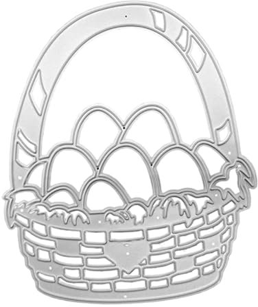 Prägeschablonen, Ostern Eierkorb Metall Stanzformen Schablone DIY Scrapbooking Album Papier Karte Vorlage Form Prägung Handwerk Dekoration Stanzschablonen Ostern