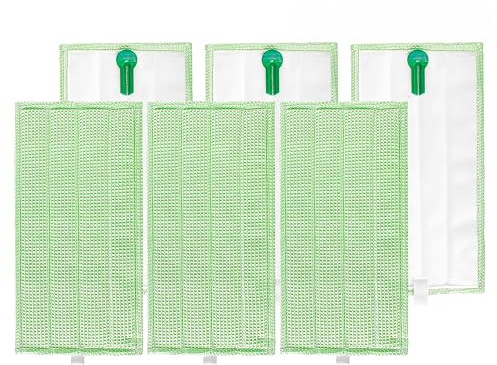 Arcets Panni Pulilava per Folletto SP600 SP600S Panno Lavapavimento in Microfibra compatibili con Folletto - Verde 6pcs