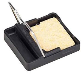 MINIWARE Lötkolbenständerhalter, für TS101/TS100 T-Ständer, Keramikmaterial, Für Lötspitze, mit Anti-Rutsch-Pad und Schwamm, Schwarz