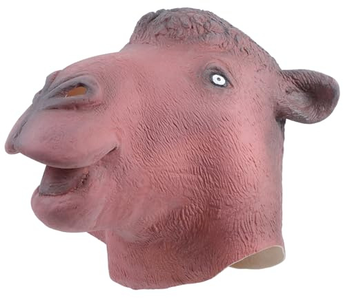 ifundom Kamelmaske Tiere Kopfbedeckung Tier Falsche Vorderseite Karneval Partyzubehör Halloween Kostüm Ausgefallene Verkleidungsmasken Lustige Dekoration Kopfverkleidung Kamelmaske 9x7.8inch