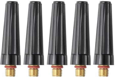 sourcing map WIG-Rückkappe 41V35 passend für Schweißbrenner WP-17, WP-18, WP-26, lange Rückkappe für WIG-Taschenlampe, Ersatzteil, 5 Stück