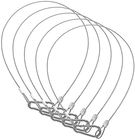 iplusmile 4 Stück Schnalle Sicherheitskabel Edelstahlschloss Kabelschlösser Hochleistungsseil C Kabel Secioury Kabelschnur Sicherheitsstahlkabel Drahtsystem Barriere Zaun Sicherheitskabel