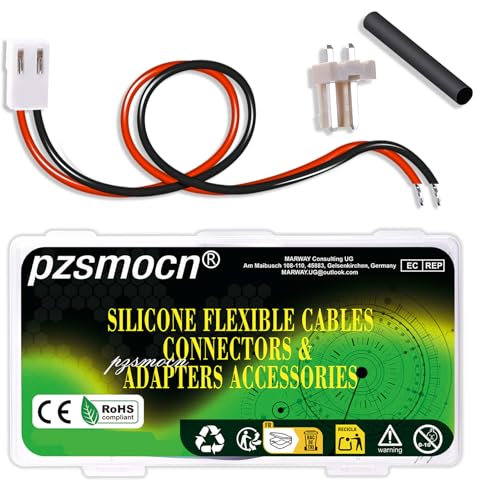 pzsmocn 20 Sets/80 Stück JST VH 3,96 mm Pitch 2-Polig Connector 22AWG Silikonkabel Adapter Buchse Plug Kabel Zubehörsatz, Weiblichen Steckverbinder Stecker mit 20cm Draht Kabel und Männlichen Gehäuse