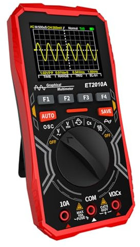 Oscilloscope multimètre 2 en 1 haute précision avec bande de largeur de bande de 1 MHz et écran couleur de 6,1 cm pour une analyse facile des données