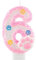 Cat Paw Birthday Candles Number 6, Pink Happy Birthday Candles for Cakes, 6th Birthday Decoration for Girls Pet Birthday Party Baby Shower Anniversary Celebration Cake Toppers Supplies