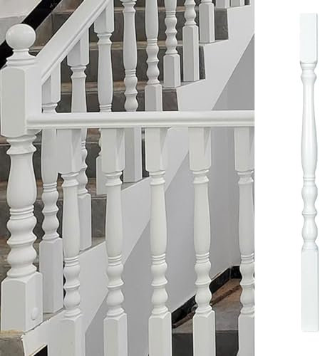 Balustres en Bois pour escaliers intérieurs - Barreaux d'escalier - Trois hauteurs, Barreaux d'escalier en Bois Poteau de Colonne pour Balustrade de terrasse/escalier/remodelage d'escalier (