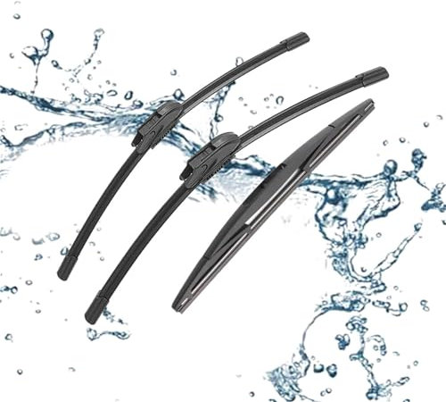 KIMPZ 3 Stück Für N&issan Für Micra Für March Hatchback K13 2010-2016 21 + 14 + 12 Wischerblätter Vorne Und Hinten Für Windschutzscheibe Wischerzubehör