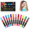 Haarkreide für Mädchen, 12 Farben temporäre Haarkreide für Kinder, auswaschbar & ungiftig, ideal für Karneval, inkl. Haarkreide Rot, perfekt als Haarspray Fasching & kreative Fasching Haarfarbe.
