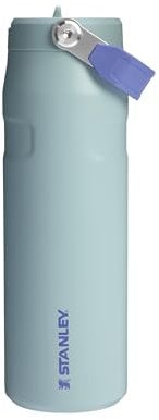 Stanley Flip Straw 2.0 Trinkflasche mit Strohhalm 0.7L - Thermobecher Kühlt 12 Stunden - 3 Tage Eisgekühlt - BPA-frei - Auslaufsicher - Für Getränkehalter - Spülmaschinenfest - Blue Cactus