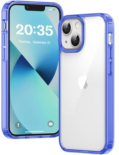 Voyahülle Clear Case for iPhone 13 Mini, Ultra Thin, Shockproof TPU Cover, Anti-Yellowing, Crystal Clear, Phone Case for Apple iPhone 13 Mini - Light Blue