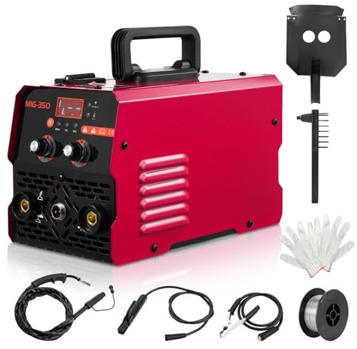 Victoam Gasless MIG Welder, 220V 200A Welding Machine, 3 in 1 MIG/ARC/TIG Inverter Welder Machine with Digital LED Dispaly, Come Flux Core Welding Wire and MIG Torch, for DIY Professional Use