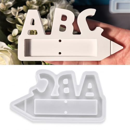 Caelura Buchstaben Silikonform ABC, Gießformen für Einschulung Deko | Gipsformen zum Gießen, Silikon Gießform für Geldgeschenk Deko, Schulanfang, DIY-Bastelprojekte, Flexibel und Wiederverwendbar