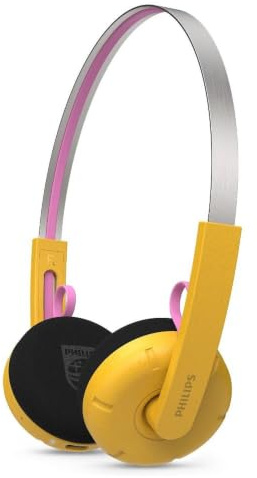 PHILIPS Ringo Duo TAMS1YL On-Ear Wireless Headphones | Black, Bluetooth 6.0, 26H Battery, USB-C Wired Option, 40mm Drivers, Multipoint Built-in Mic, Lightweight 80g, Retro Design