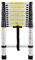 SAILUN® Scala Telescopica Pieghevole a Libretto in Tessuto di Poliestere di Alta Qualità in Alluminio Telescopico di Design Scala Multiuso,13 Pioli -Scala di Livellamento da 87 cm a 3,8m Portata:150KG