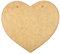 Creative Deco 4 x Große Herzen Holz Basteln Anhängers aus MDF | 150 x 130 x 3-4 mm | Unlackierten Holz Scheiben zum Aufhängen | Ideal als Dekoration für Hochzeit, Weihnachten, Geburtstag, Taufe