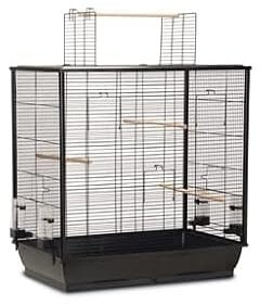 Vogelkäfig extra groß XXL 'FIONA Open' 70x40x80 cm schwarz