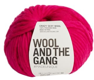 Wool and the Gang Crazy Sexy Wool, Hot Punk Pink (041), 200g