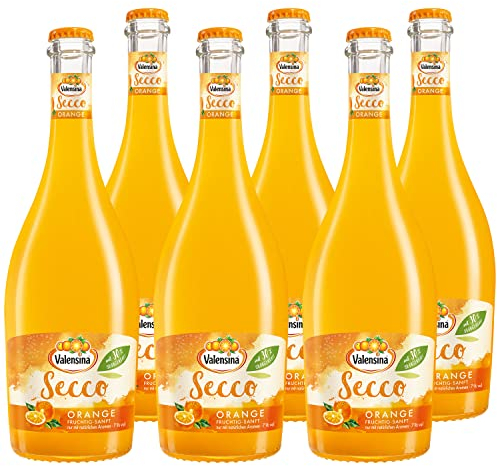 VALENSINA - Secco Orange | Prickelnder Fruchtwein-Secco mit erfrischender Kohlensäure, perfekt als Aperitif oder Cocktail. Inhalt: 6x 0,75l und 7% vol.