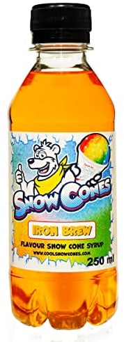 Slush Snow Cone Syrup - Compatible with ALL Slush Puppy Machines 250ml Bottles Pick Your Flavour (Iron Brew)
