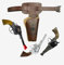 KarnevalsTeufel.de Wilder Westen Set für Erwachsene Gürtel-Tasche braun Pistole Cowboy-Sheriff-Set (Modell 3)