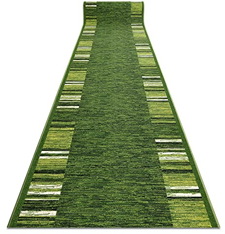 rugsx Antirutsch Teppichläufer Adagio grün Küche Flur Wohnzimmer 80x170 cm