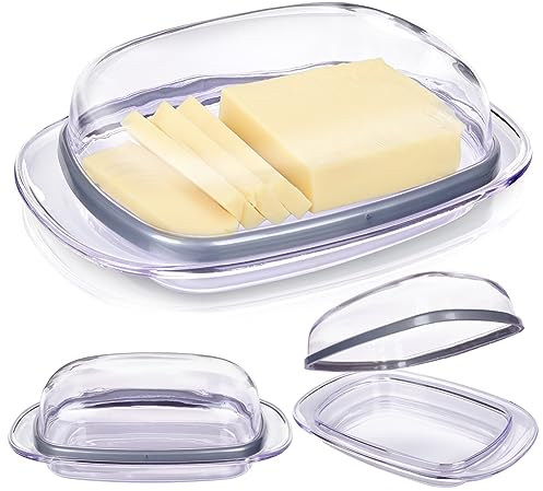 Orion - Butterdose mit deckel aus Kunststoff - Butterschale - Butterdosen - Butter behälter dish - Butterglocke - Butterbehälter - Butterbox - Butterfass - Kräuterbutter - Butterspender
