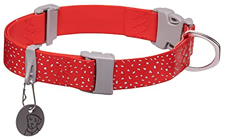 RUFFWEAR Confluence Hundehalsband, wasserdicht und geruchsresistent, verstellbares Hundehalsband, 20-26, Red Sumac