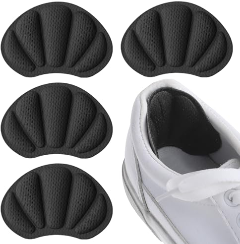Molain - Set di cuscinetti per scarpe con tacco o scarpe troppo grandi, proteggeranno il piede senza farlo scivolare né sfregare, 2 pezzi, colore: nero.