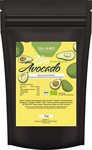 75g BIO Gewürzzubereitung für Avocado, BIO Topping für Avocado-Gerichte, Topping für Bowls, Avocado-Toast | Saliamo
