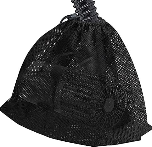 Pump Barrier Bag,45x45CM Pump Filter Mesh Bag with Drawstring Pond Mesh Pump Filter Bag,Pond Pump Filter Bag,Pump Mesh Bag Household Water Pump Filter Accessories Black Large Pump Mesh Media Bag