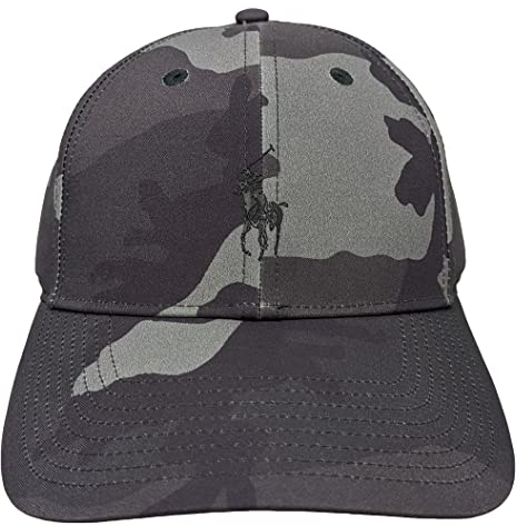 Polo Ralph Lauren Herren-Sportmütze aus Baumwolle, Grau Camo / Schwarz, Einheitsgröße