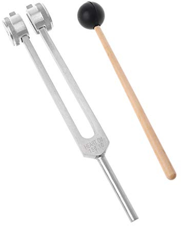 OM 136.1Hz Tuning Fork Weighted Heart Tuning Energy Fork for Sound Healing Meditation Immune System & Circulatio Tuning Fork 128 c