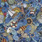 HEKO PANELS Stoff Oxford Wasserdichte Meterware Canvas-Stoff Polyester Stoff Zum Nähen Nähstoffe Möbelstoffe Dekostoffe Handwerken Wasserabweisend Blickdicht Comics Marine 1 Meter 155 x 100 cm